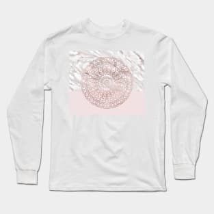 Rose gold mandala - blush pink & marble Long Sleeve T-Shirt